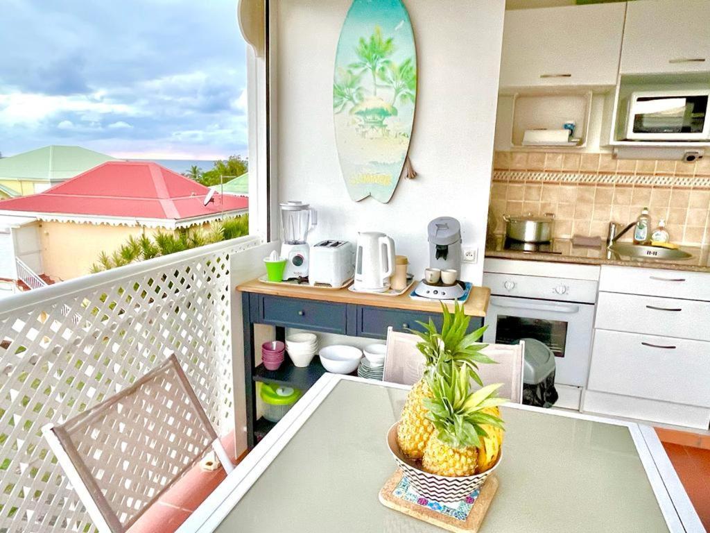 Guadeloupe- Saint-Francois- Residence Anse Des Rochers - Appartement Quart De Villa Etage - Vue Mer- 4 Personnes - Lit Bebe Sur Demande - Citerne Et Wifi Prives -Animaux Ok-Acces Plage Direct -Apnee Bien-Etre Experience Sur Demande Avec Instructeur A Exterior foto
